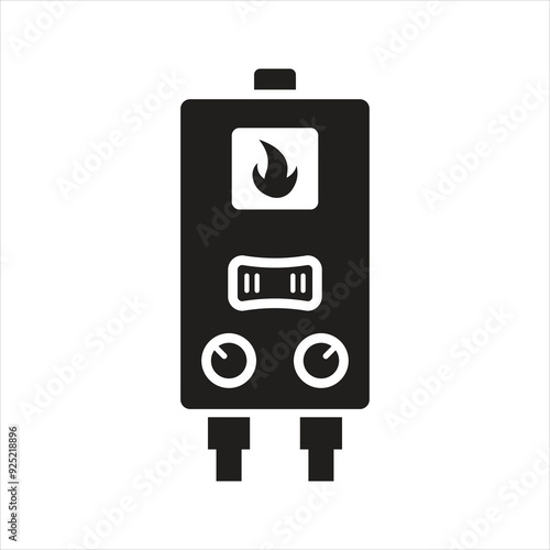 Gas boiler icon. Home heating system icon