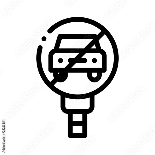 restrictions line icon