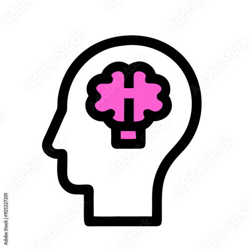 Brain Icon Design for Intelligence and Knowledge Themes