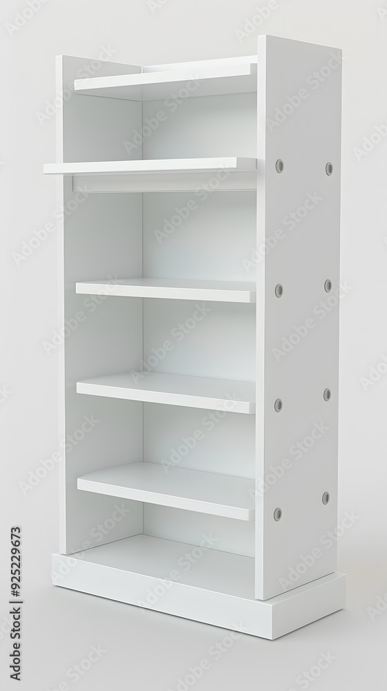 White Shelf Unit for Display, Storage, and Organization White Shelf Unit for Display, Storage, and Organization