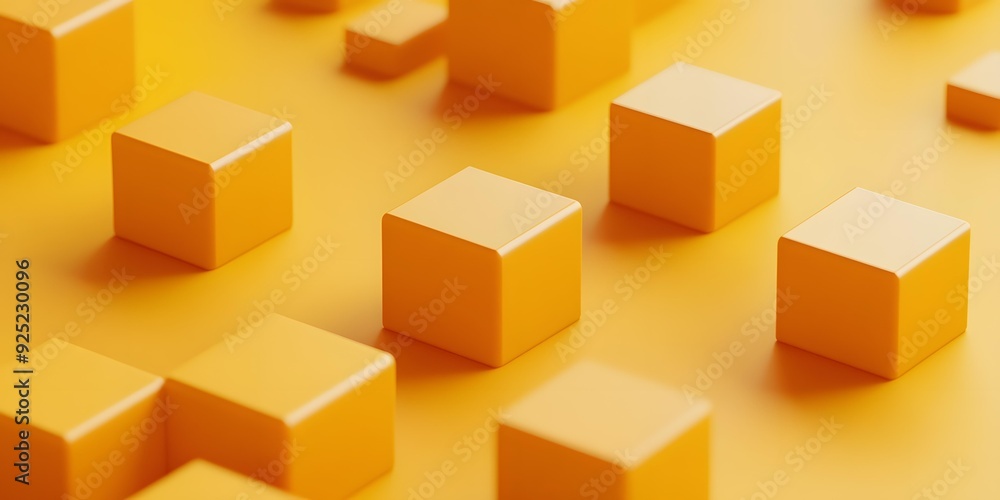 Abstract Yellow Cubes Background Minimalist Design Abstract Yellow Cubes Background Minimalist Design