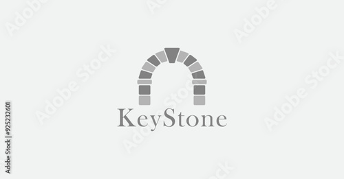 Keystone logo arch stone rock
