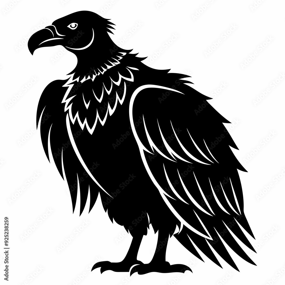Fototapeta premium Vulture Black silhouette
