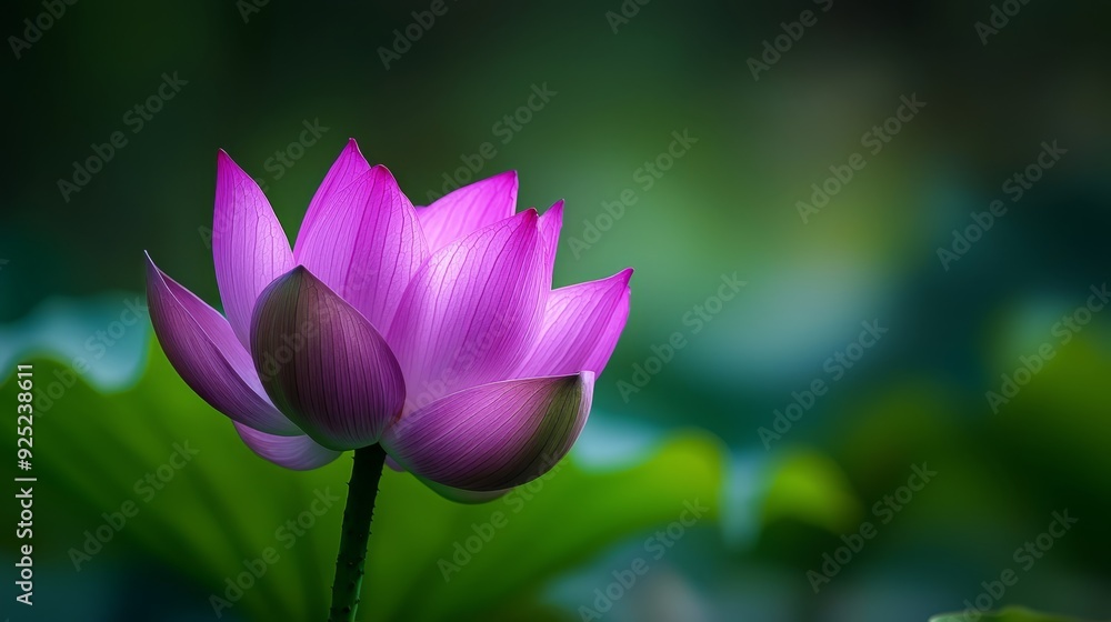 A purple flower atop a verdant field of lush green leaves, adjacent to a dense forest of similar foliage A purple flower atop a verdant field of lush green leaves, adjacent to a dense forest of similar foliage