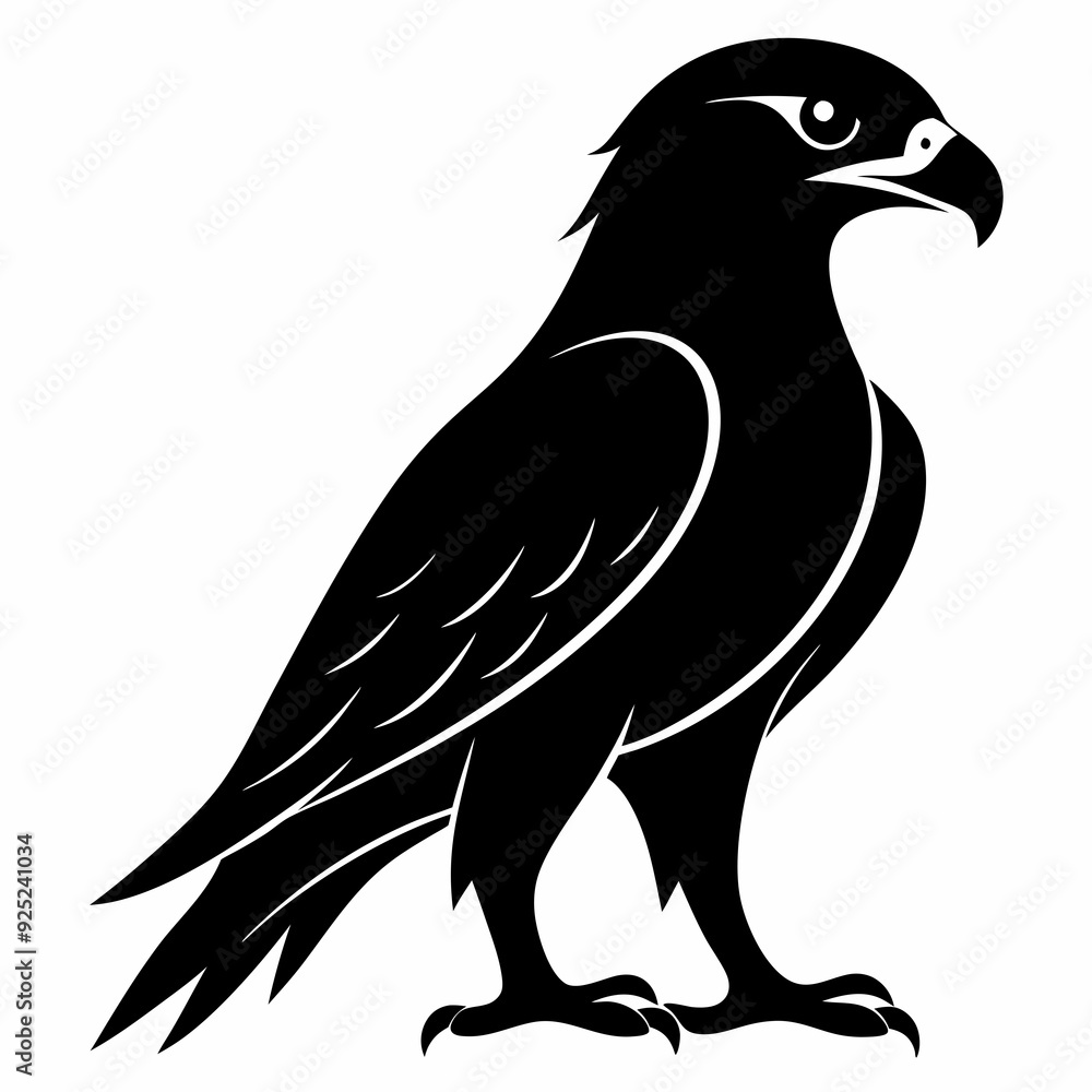 Obraz premium Hawk Black silhouette