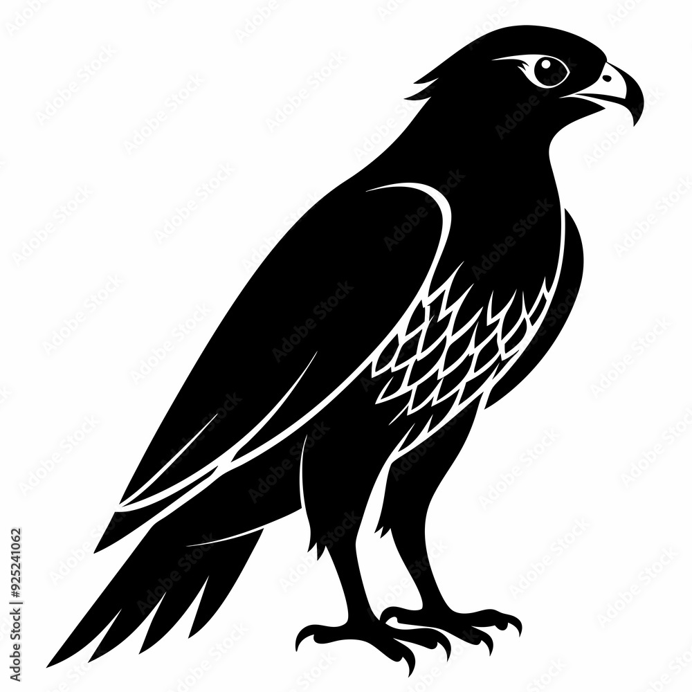 Fototapeta premium Hawk Black silhouette