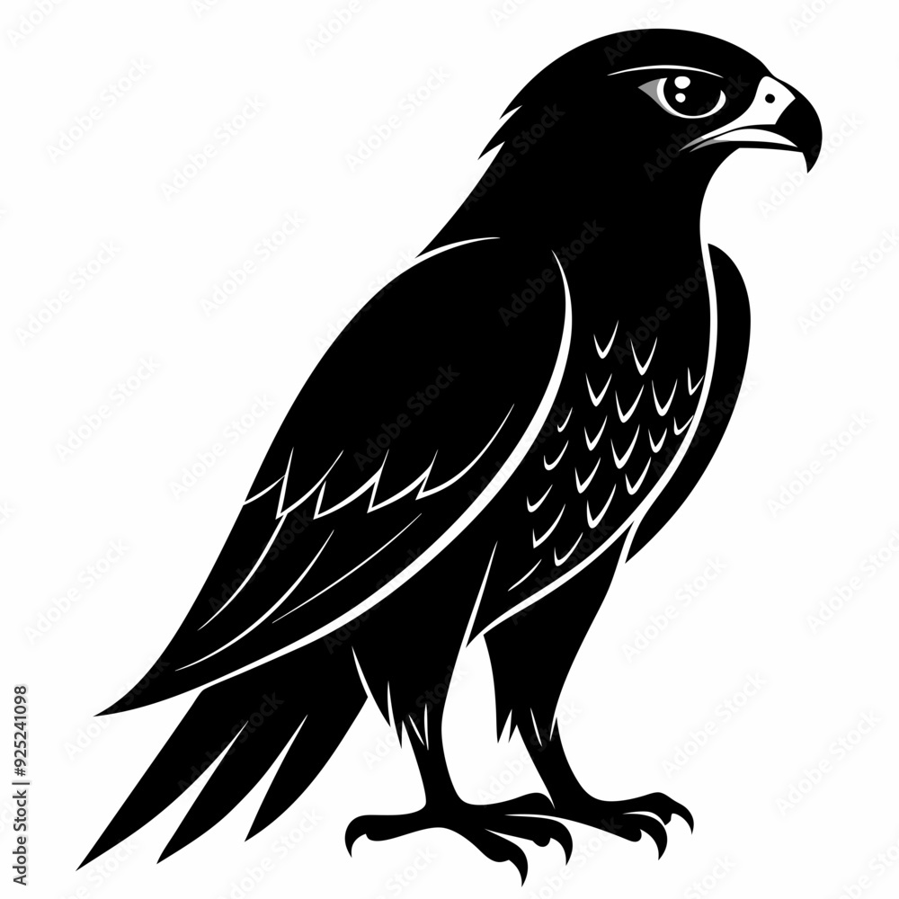 Obraz premium Hawk Black silhouette