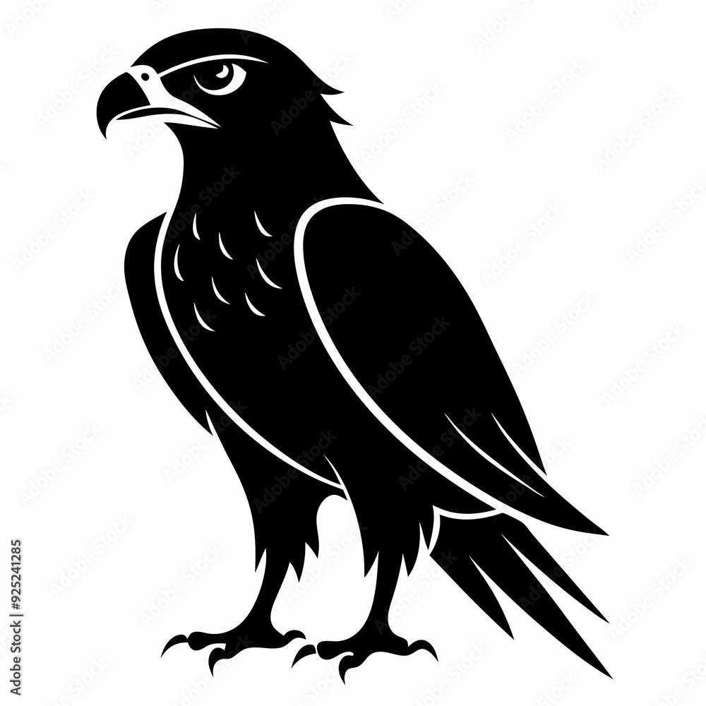 Obraz premium Hawk Black silhouette