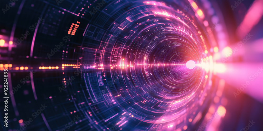 Futuristic tunnel background Futuristic tunnel background