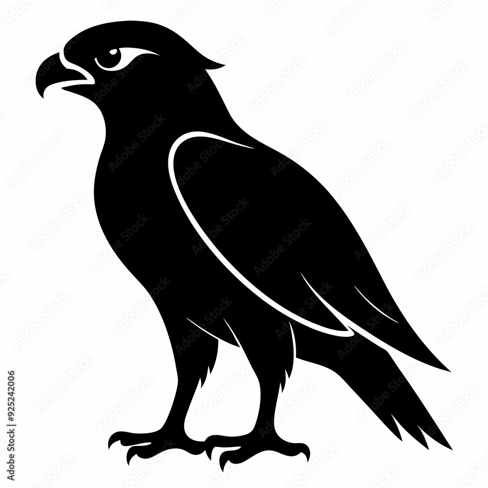 Fototapeta premium Hawk Black silhouette