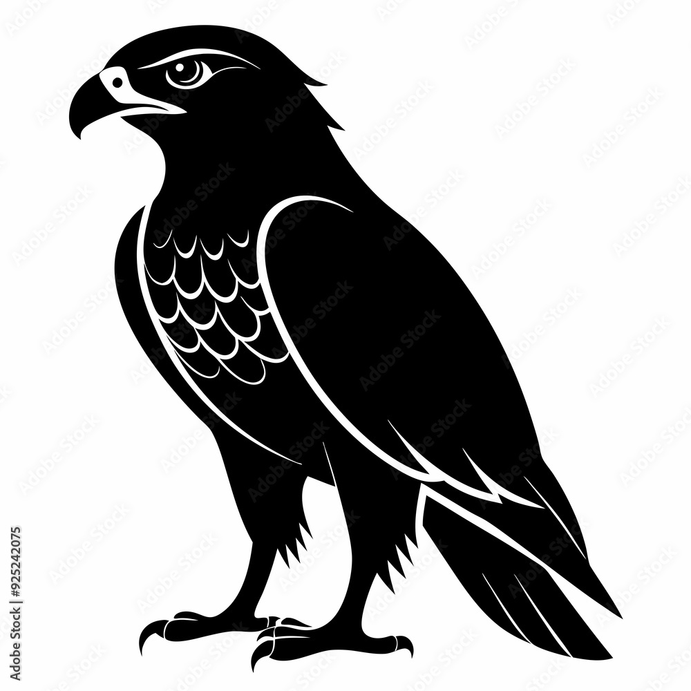 Fototapeta premium Hawk Black silhouette