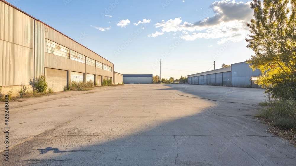 Expansive cement yard, perfect for hosting events, sports, or industrial activities. A versatile, open area. Expansive cement yard, perfect for hosting events, sports, or industrial activities. A versatile, open area.