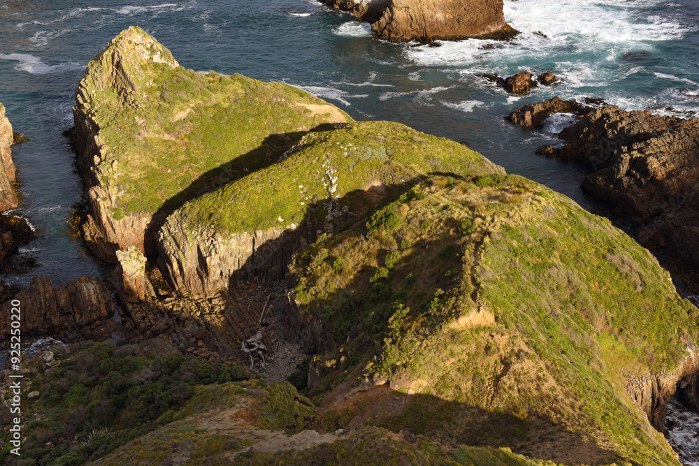 Nugget Point Aerial View, rock cliffs iconic landforms on the Otago ...
