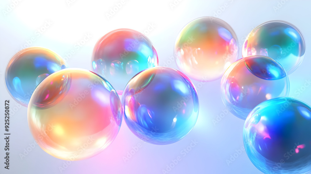 A collection of colorful soap bubbles reflecting light in a soft, dreamy background. A collection of colorful soap bubbles reflecting light in a soft, dreamy background.