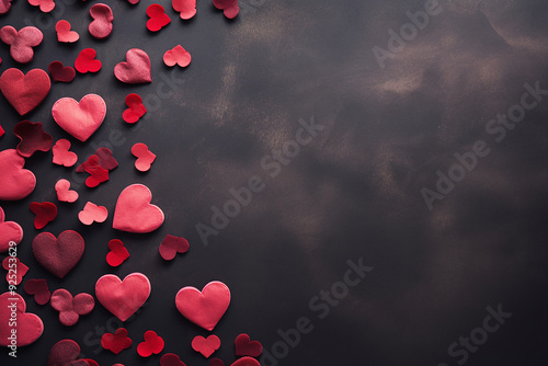 hart and valentines day copy space