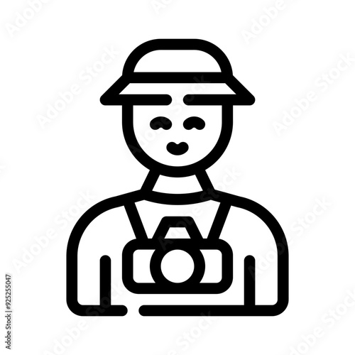 tourist line icon