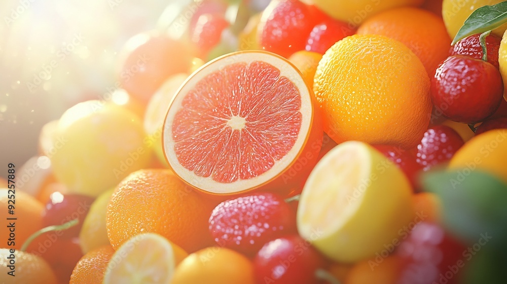 Vitamin C in delicious citrus fruits slices
Vitamin C in delicious citrus fruits slices