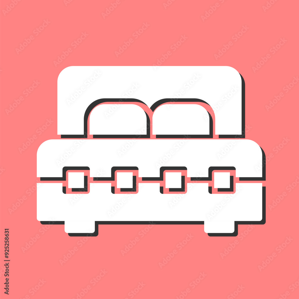 Double Bed I Vector Icon Double Bed I Vector Icon