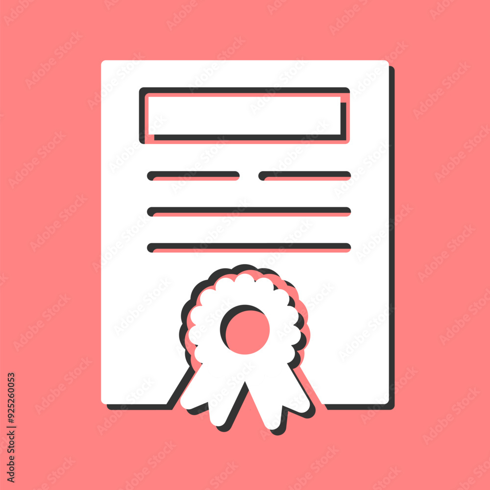Certificate Vector Icon Certificate Vector Icon
