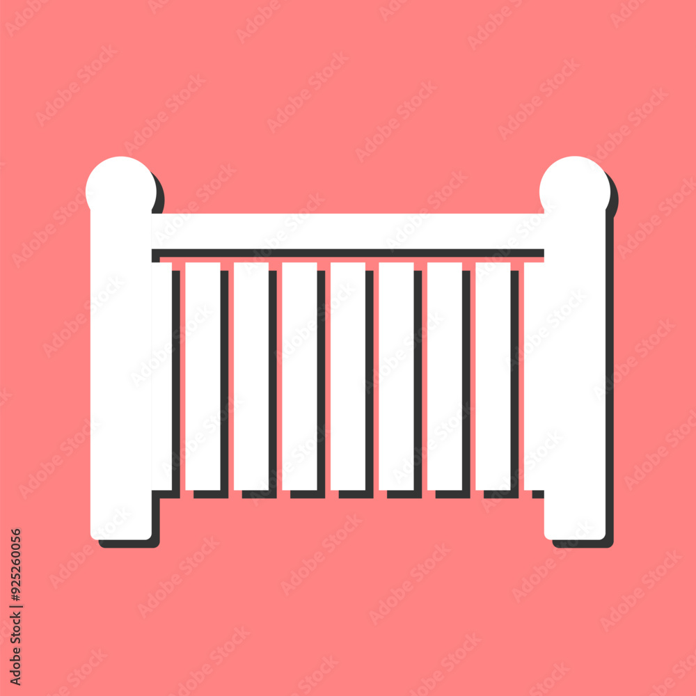 Baby Cot Vector Icon Baby Cot Vector Icon