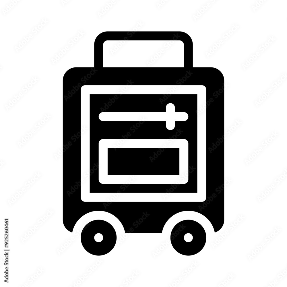travel glyph icon