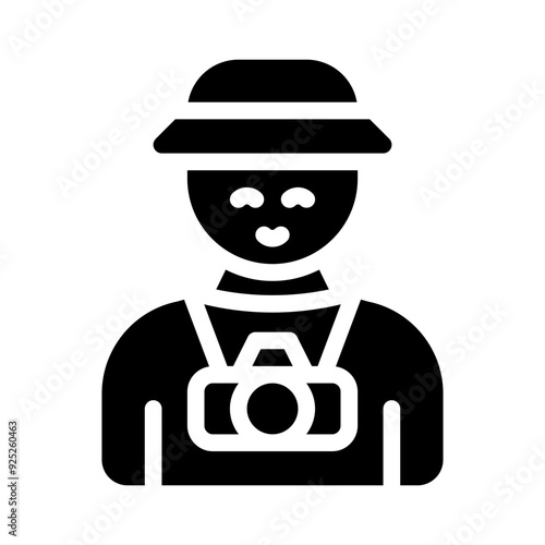 tourist glyph icon