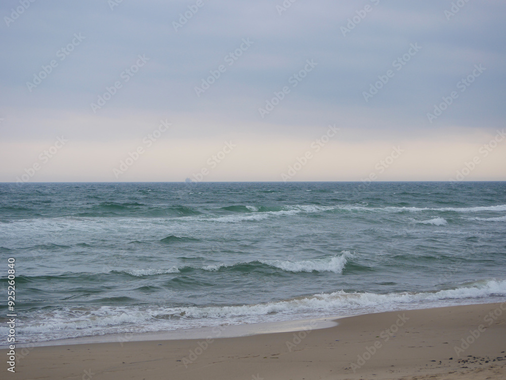 Seascape under a cloudy sky. Skagerrak, Kattegat strait in Skagen, Denmark Seascape under a cloudy sky. Skagerrak, Kattegat strait in Skagen, Denmark