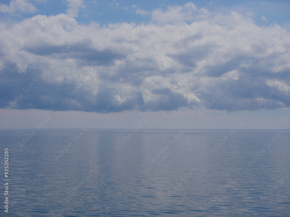 Seascape under a cloudy sky. View from a cruise ship from Frederikshavn to Gothenburg Seascape under a cloudy sky. View from a cruise ship from Frederikshavn to Gothenburg