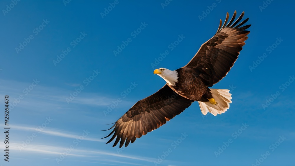 Bald Eagle Flying in Blue Sky, Real Photo, Pattern Background, Wallpaper, Cover and Screen for Smartphone, Cell Phone, Computer, Laptop Bald Eagle Flying in Blue Sky, Real Photo, Pattern Background, Wallpaper, Cover and Screen for Smartphone, Cell Phone, Computer, Laptop