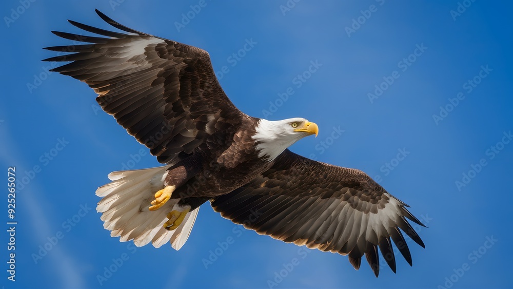 Bald Eagle Flying in Blue Sky, Real Photo, Pattern Background, Wallpaper, Cover and Screen for Smartphone, Cell Phone, Computer, Laptop Bald Eagle Flying in Blue Sky, Real Photo, Pattern Background, Wallpaper, Cover and Screen for Smartphone, Cell Phone, Computer, Laptop