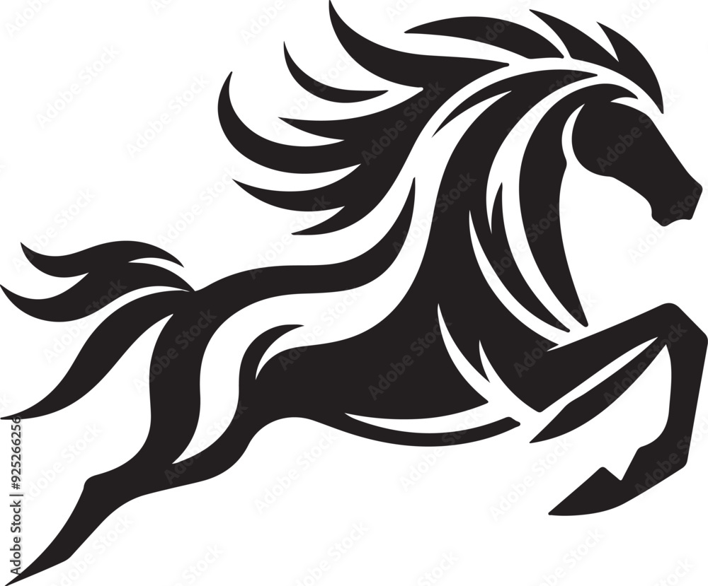 Horse icon silhouette vector art illustration Horse icon silhouette vector art illustration