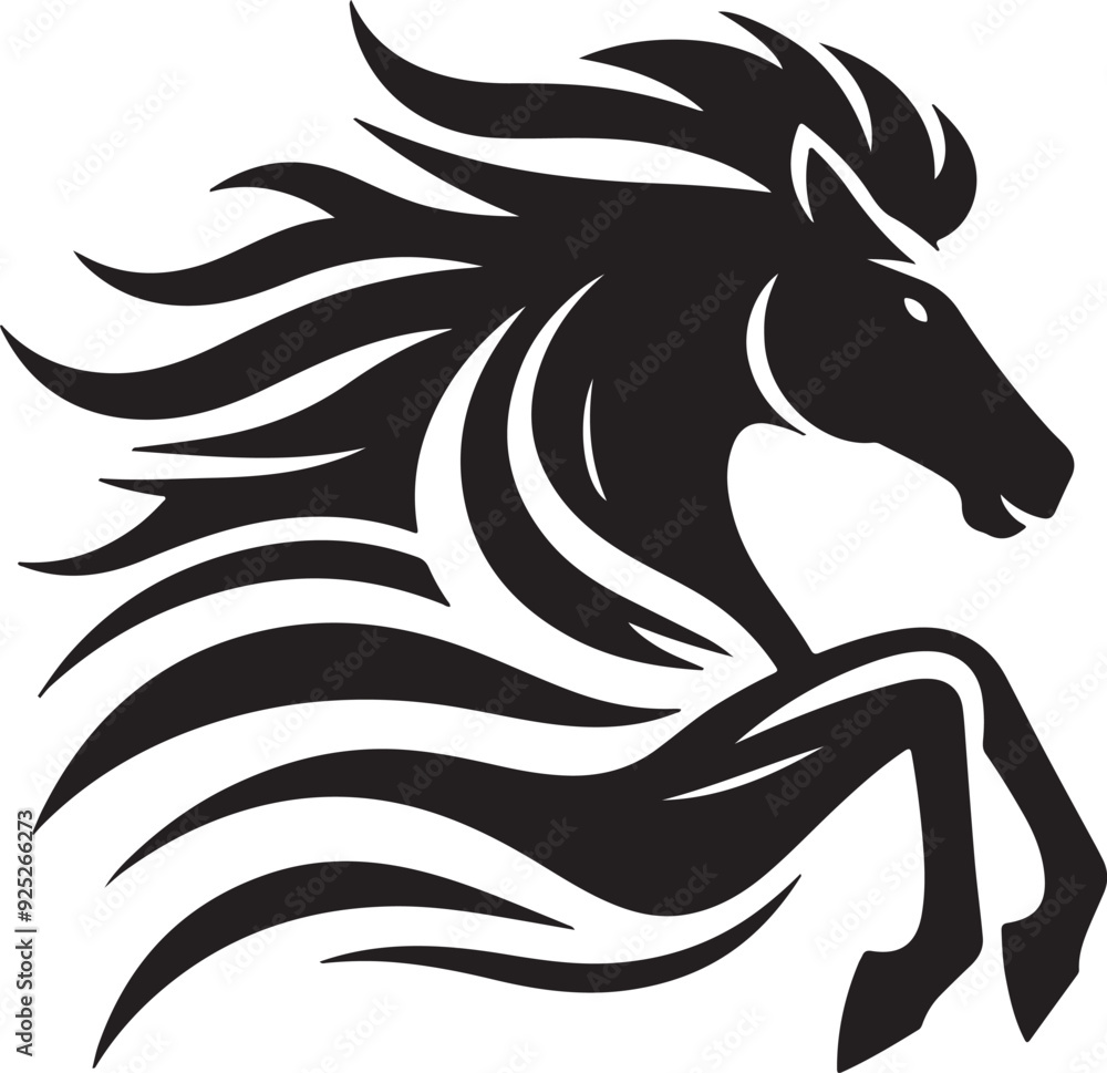Horse icon silhouette vector art illustration Horse icon silhouette vector art illustration