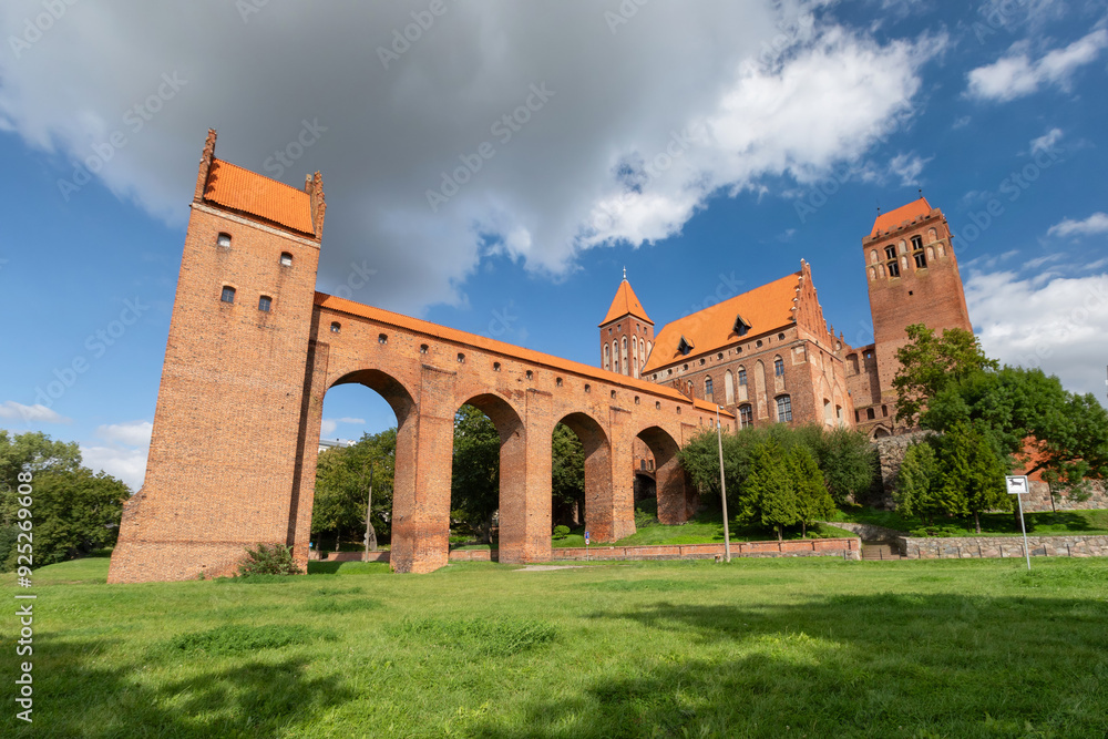 Kwidzyn Castle with a tower linked to the castle over a bridge called dansker which served as medieval toilet facility