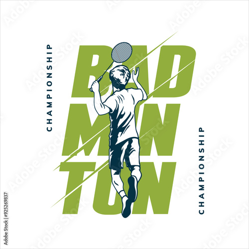 badminton t-shirt template design