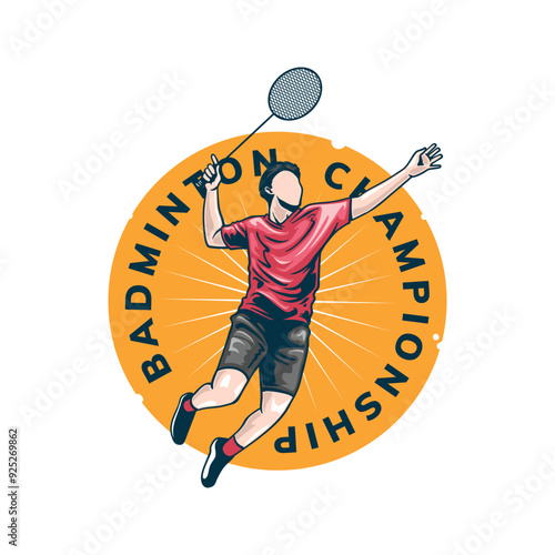 badminton t-shirt template design