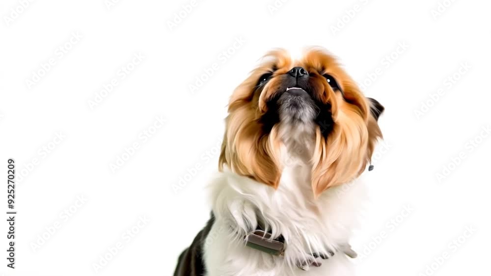 Shih Tzu Posing on a White Background in a Bright Studio Generative AI Shih Tzu Posing on a White Background in a Bright Studio Generative AI