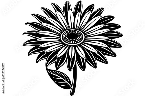 A sunflower silhouette vector