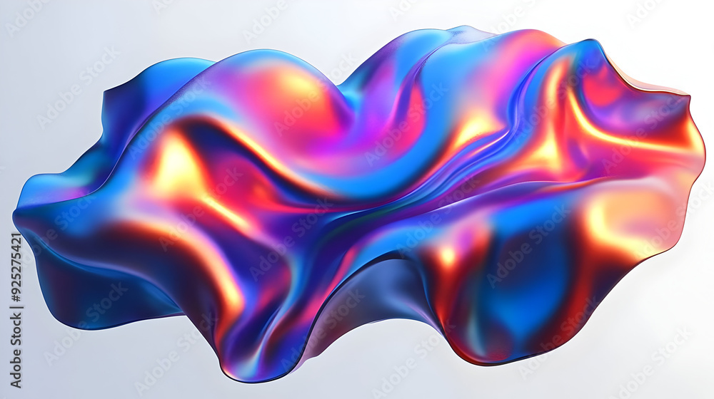 A colorful, abstract 3D shape with smooth, flowing surfaces and vibrant gradients. A colorful, abstract 3D shape with smooth, flowing surfaces and vibrant gradients.