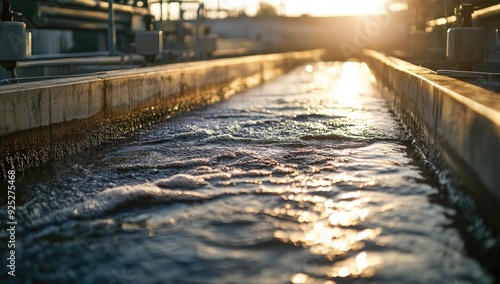 Wallpaper Mural Water flows through a concrete channel. Torontodigital.ca