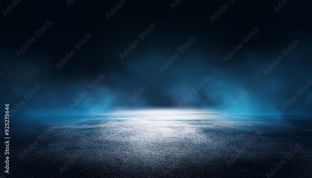 Abstract image of dark room concrete floor. Black room or stage background for product placement.Panoramic view of the abstract fog. White Abstract image of dark room concrete floor. Black room or stage background for product placement.Panoramic view of the abstract fog. White