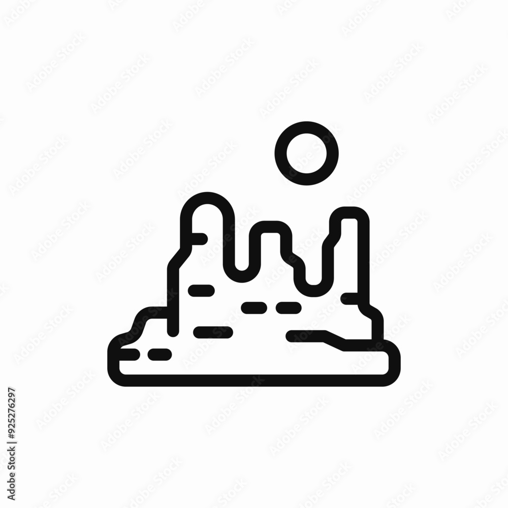 canyon nature landscape icon sign canyon nature landscape icon sign