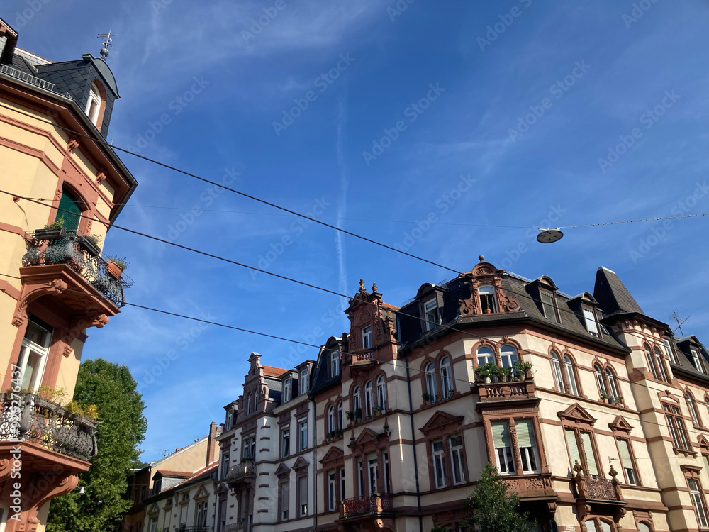 Altbaufassaden in Heidelberg, Deutschland