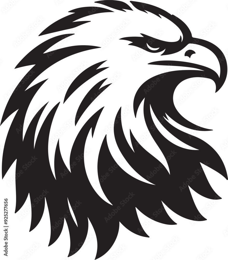 Bald eagle icon silhouette vector art illustration Bald eagle icon silhouette vector art illustration