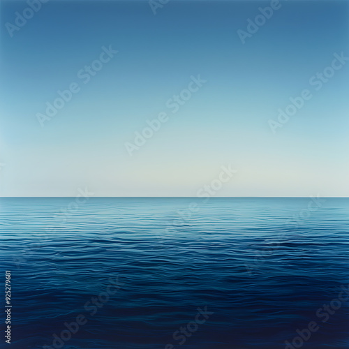 Seamless Blue to Turquoise Gradient Evoking a Serene Ocean-Meeting-Sky Ambiance