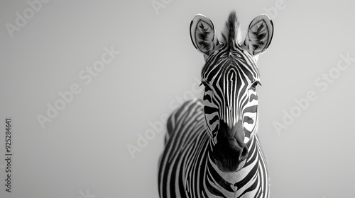 Zebra isolated on white background