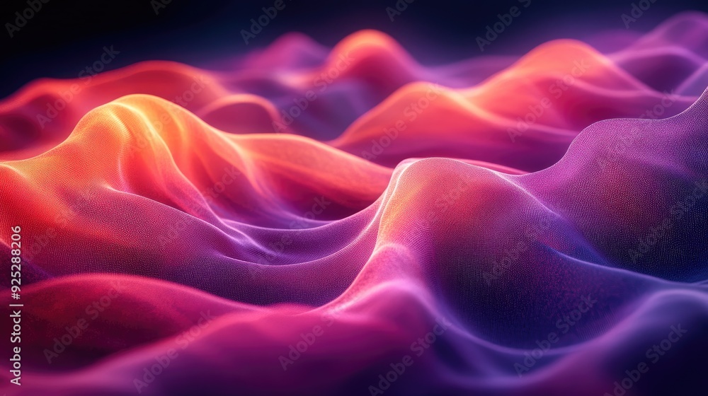 Abstract Wavy Surface with Gradient Colors Abstract Wavy Surface with Gradient Colors