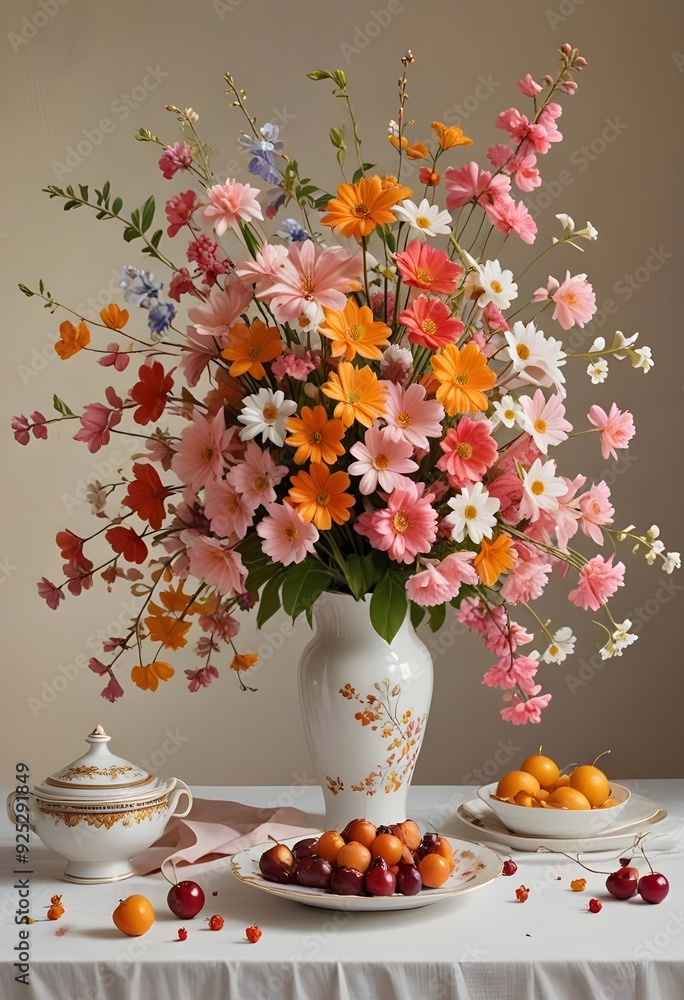 vase of flowers on a table vase of flowers on a table