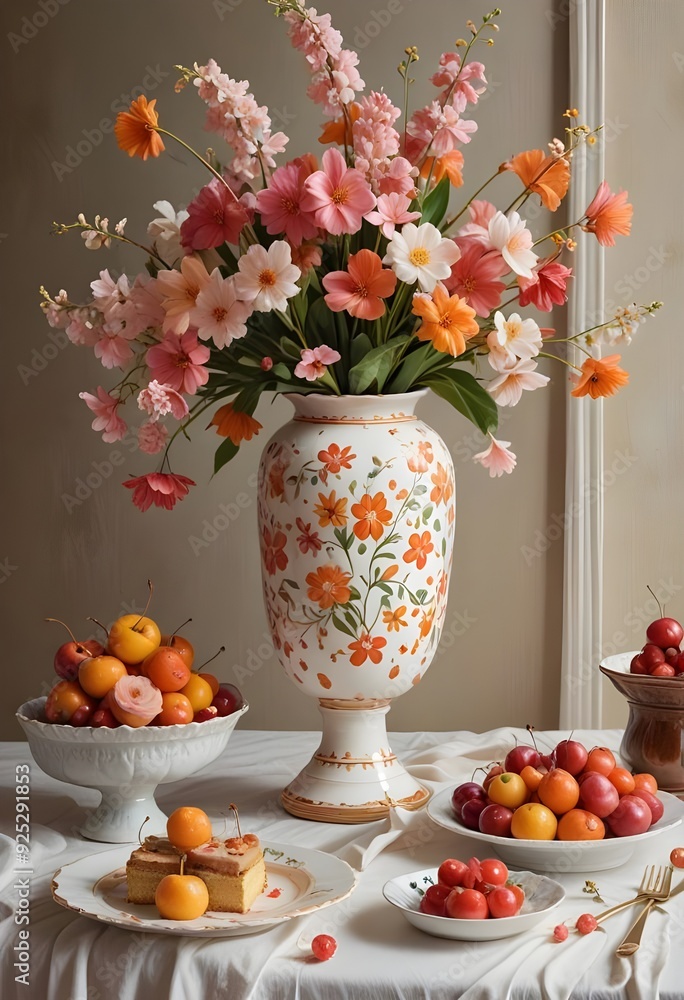 vase of flowers on a table vase of flowers on a table