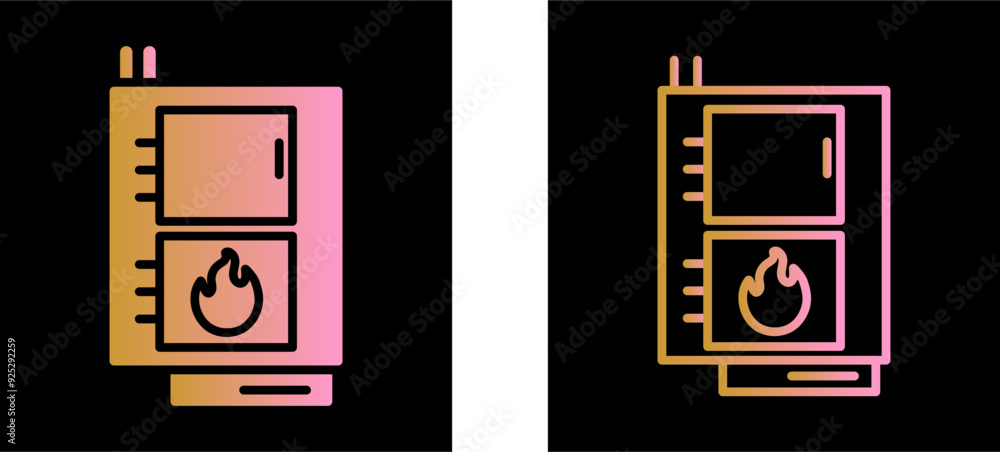 Solid Fuel Boiler Vector Icon Solid Fuel Boiler Vector Icon