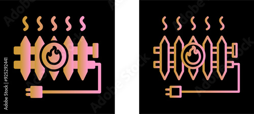Heat Radiator Vector Icon